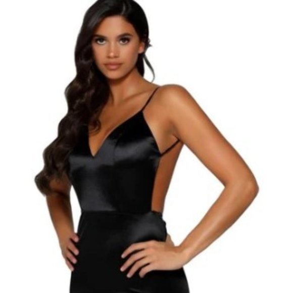 Prom or event Dress Portia and Scarlet black with train - Picture 2 of 8